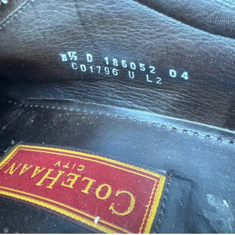 Cole Haan City Vintage Y2K Brown Leather Chunky Sole Casual Oxford Men 8.5